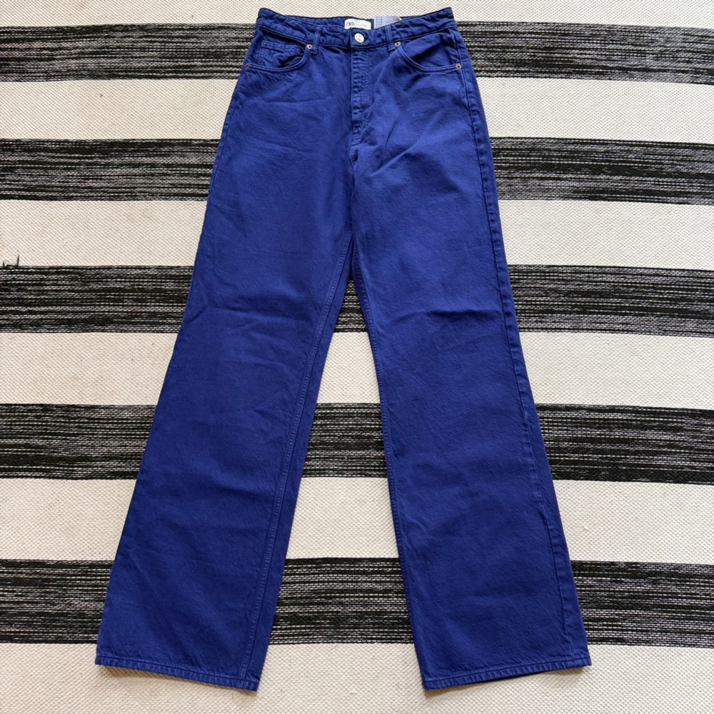 Zara Women's High Waist  Wide Leg Jeans Size 10